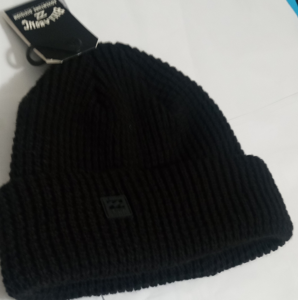 Billabong Black Waffle Knit Surf Beanie Cap Hat